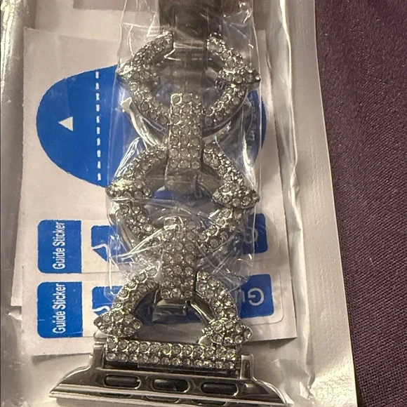 Apple Silver Watch with Crystal Links - Picture 3 of 4